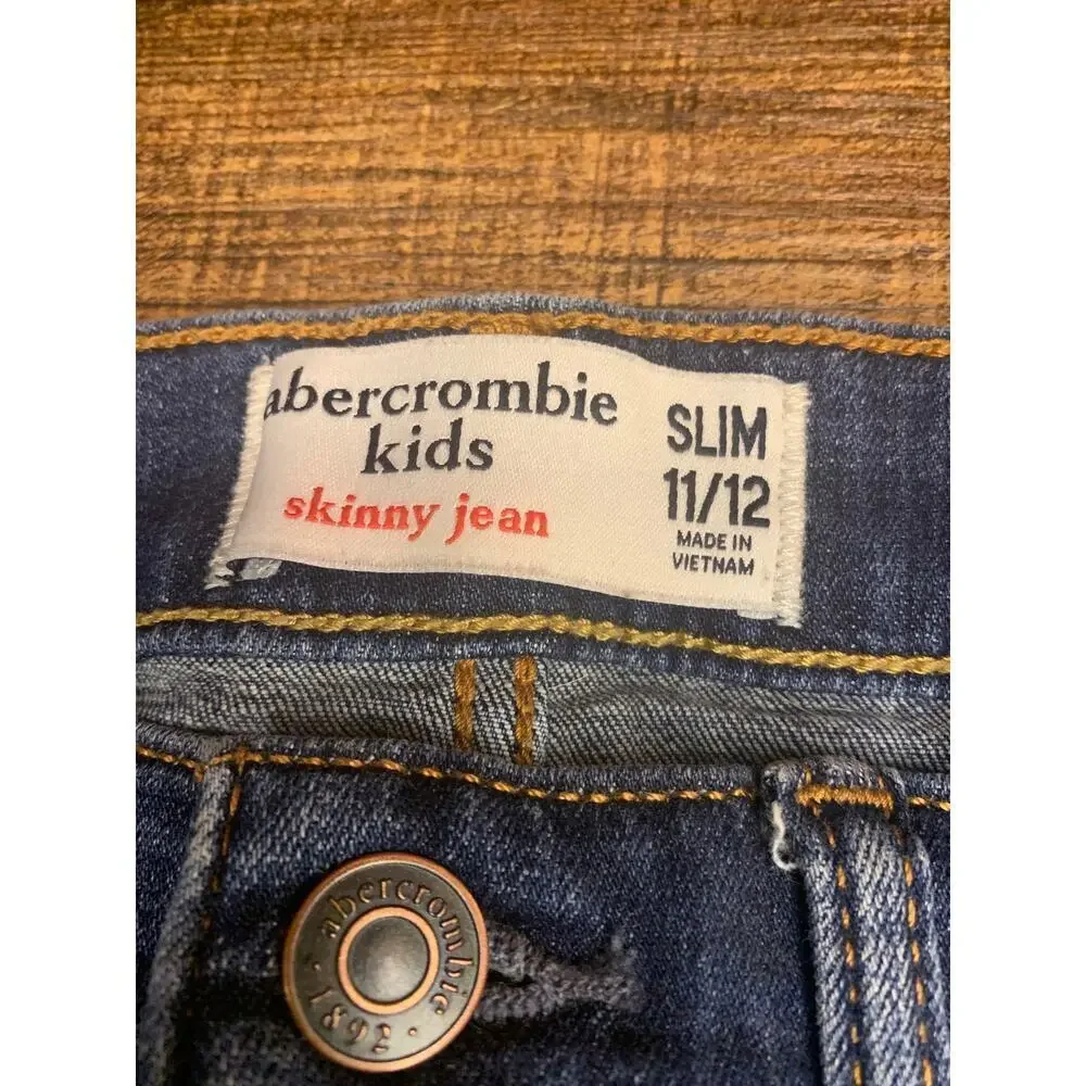 ABERCROMBIE KIDS Girl’s Adjustable Waist Skinny Jeans / Size: Slim 11-12